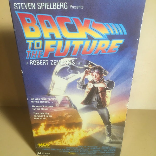 1989 Back to the Future VHS Tape Yellow MCA First Edition