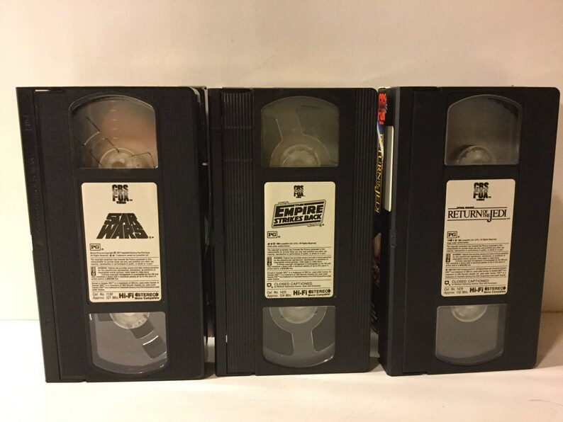 Vintage Star Wars Original Trilogy VHS Tapes 19771983 Etsy