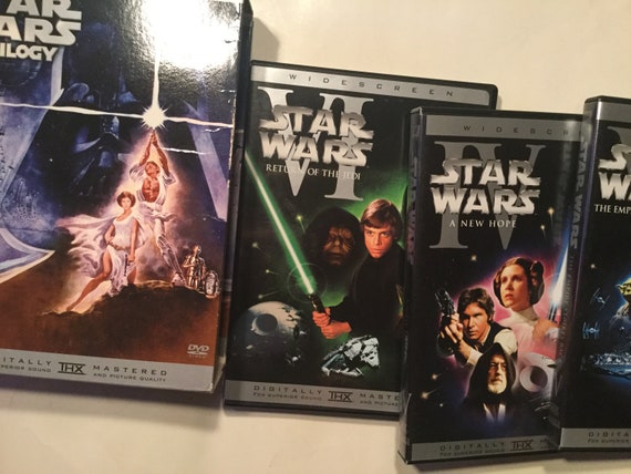 Vintage Star Wars DVd Trilogy Widescreen ANH ESB ROTJ Collection Rare Set