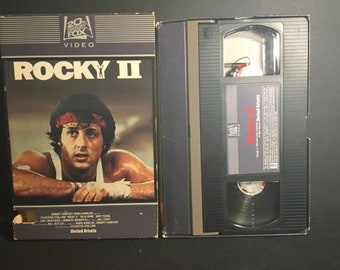 Rocky ii 2 (vhs, 1982) big box cbs fox - original first release, slide out tape