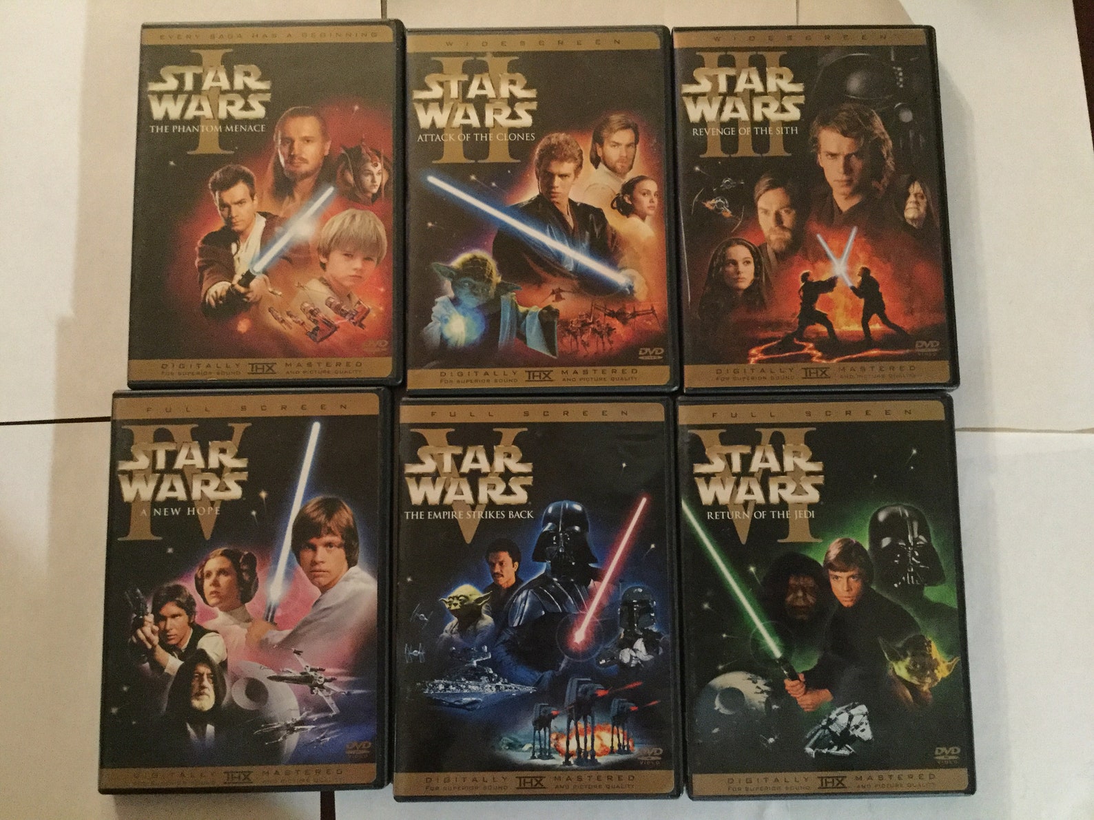 Star Wars Dvd Collection All 6 Dvds 16 Trilogy and Prequel Trilogy Etsy