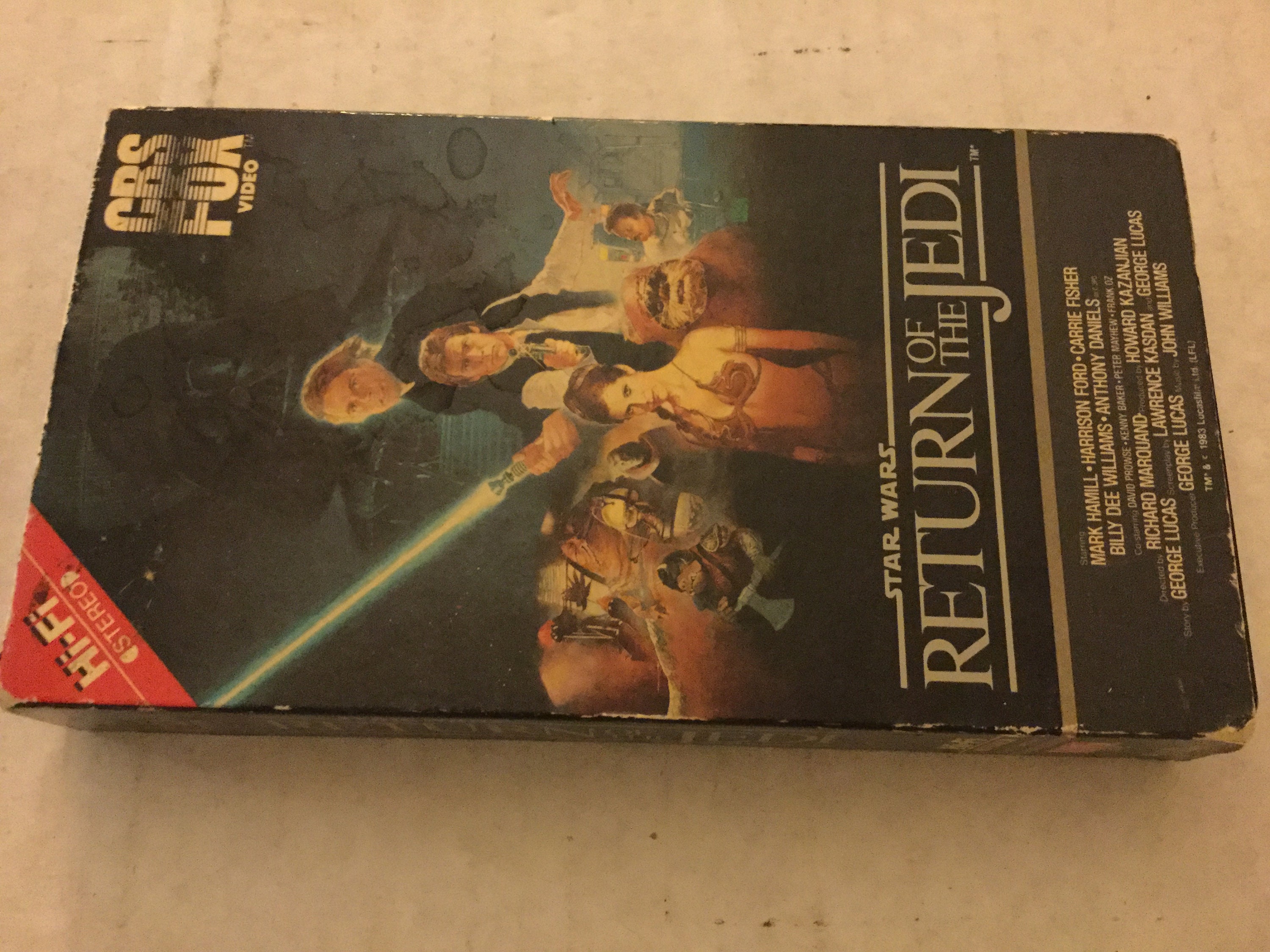 Vintage Star Wars Return of the Jedi VHS Tape 1980's 1st