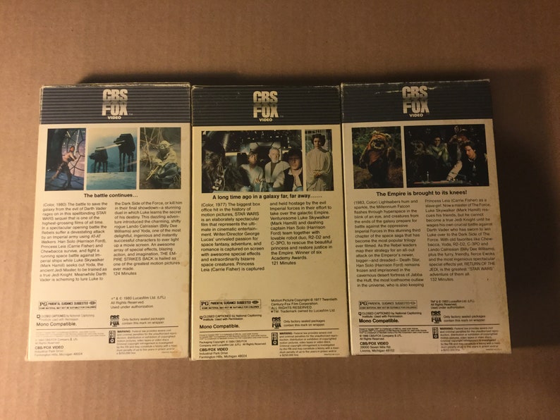 star wars trilogy vcr set