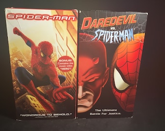 Spider-Man VHS & Spiderman vs Daredevil VHS Tapes