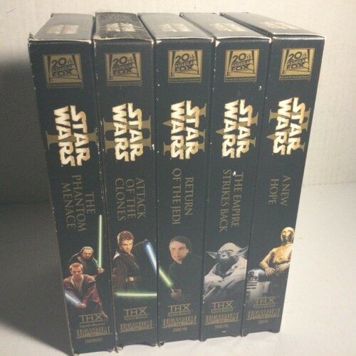 Vintage star wars vhs tapes collection trilogy + 2 more vcr tapes 7