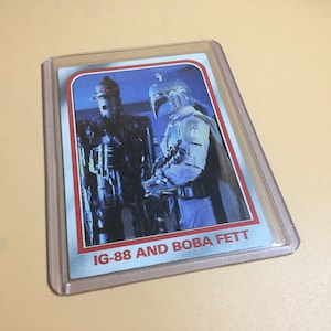 1980 Vintage Star Wars Boba Fett Topps Karte #75 IG-88 Bounty Hunters