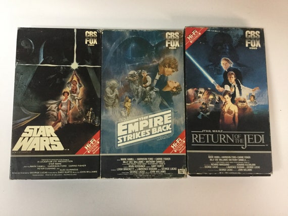 Vintage Star Wars Trilogy VHS Tapes 1977-1983 HiFi CBS | Etsy