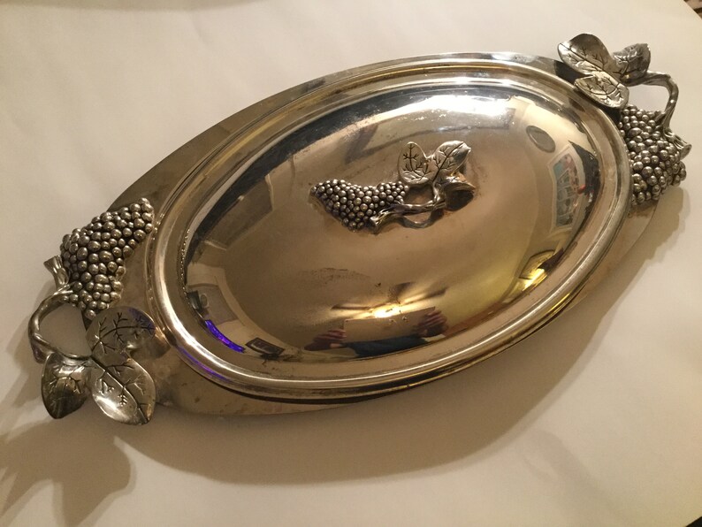 Vintage Godinger Silver Plated Serving Tray Dish With Top Etsy