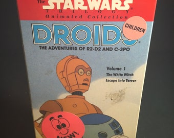 1990 Vintage Star Wars Droids Cartoon VHS Tape