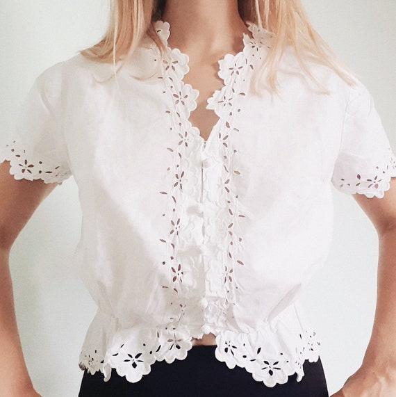 French Corset Cover White Blouse