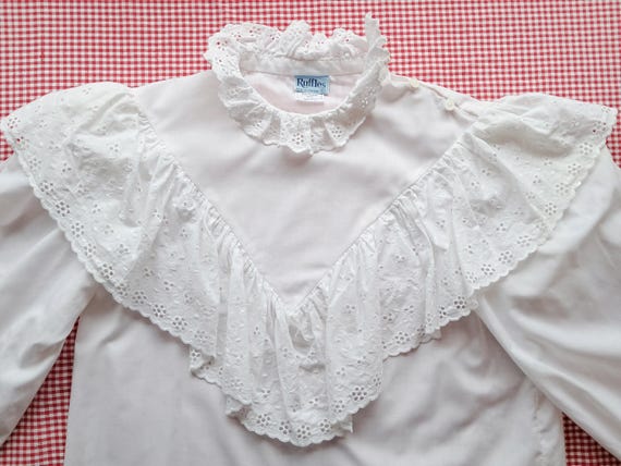 Broderie Anglaise Ruffle Blouse