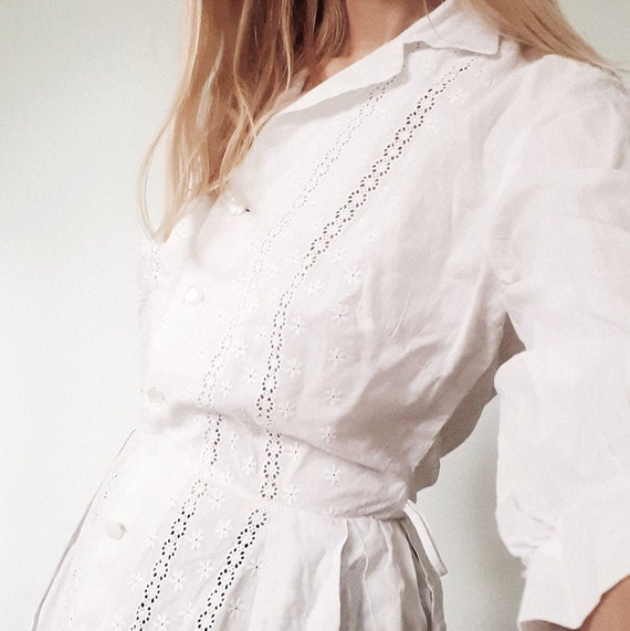 White Broderie Anglaise Dress
