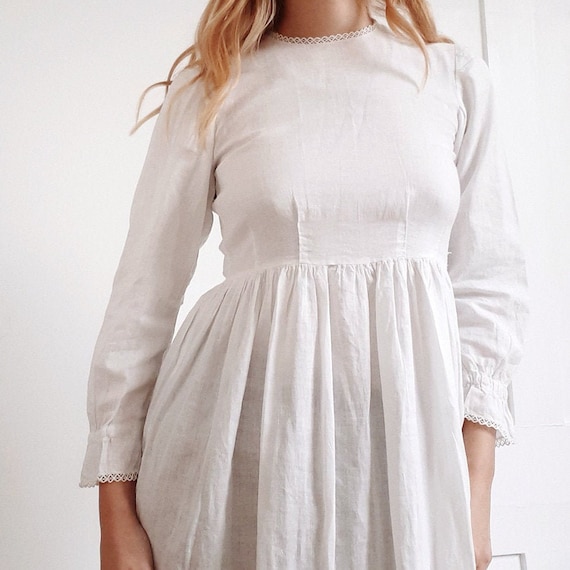 Antique White Cotton Dress