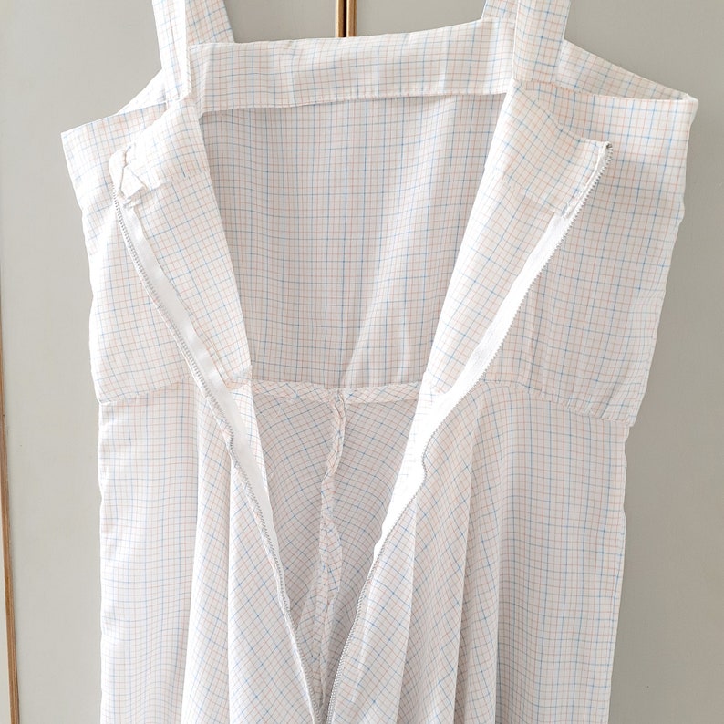 Simple Strappy 70s Check Dress