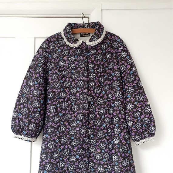 Black Quilted House Coat