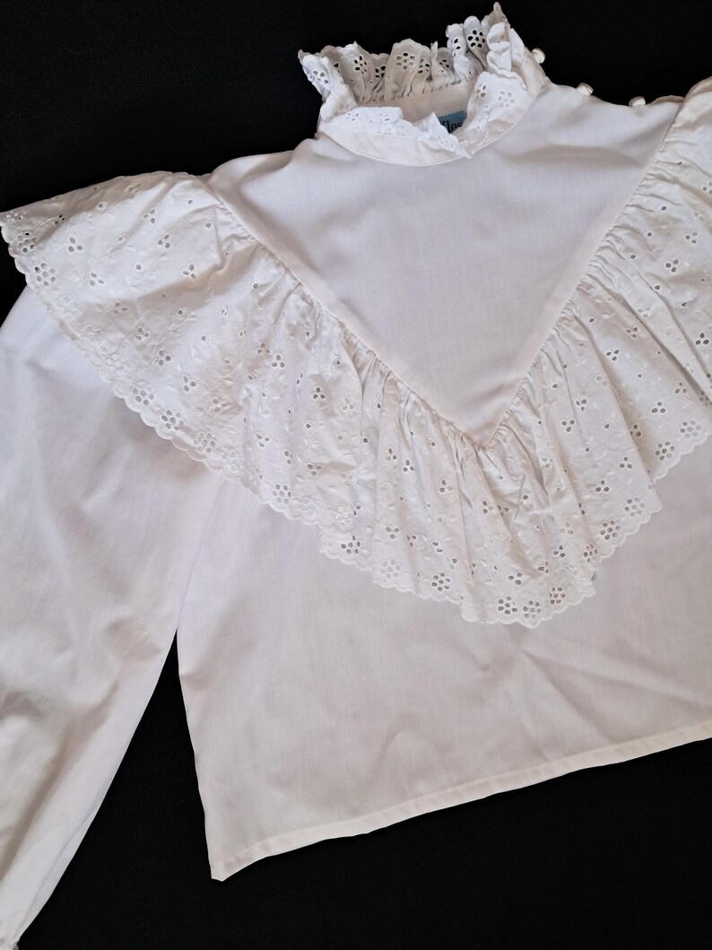 Broderie Anglaise Ruffle Blouse image 3