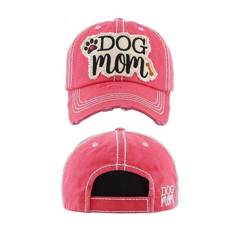 Embroidered Vintage Distressed dog Mom Hats Sun Hats for Etsy