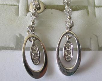 boucles d'oreilles plaqué or 18k ou argent 925 vintage des années 1990