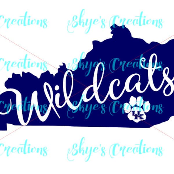 Kentucky wildcats svg, pawprint