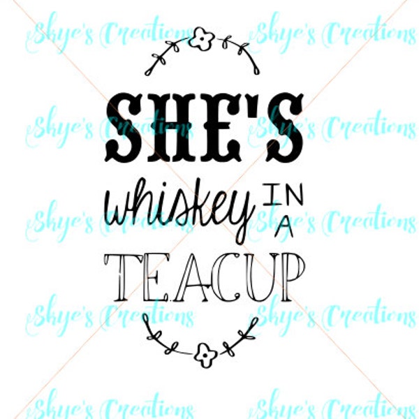 Elle est whisky dans un fichier de coupe svg tasse de thé