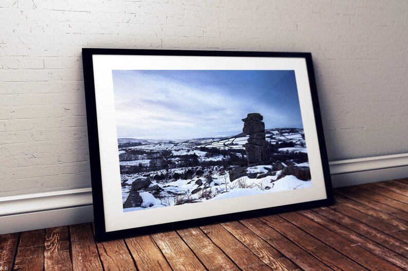 Dartmoor-afdrukken Bowermans Nose Landschapsfotografie en Devon-kunst Woondecoratie Cadeaus Wanddecoratie Kerst Fotocadeaus Natuurfoto's afbeelding 4