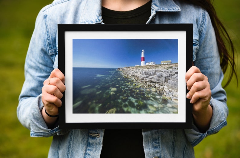 Dorset photography xmas christmas gifts architecture photos coastal fineart home decor Print Canvas of Portland Bill Lighthouse wall art