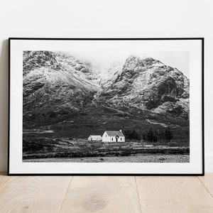Scottish Prints of Lagangarbh Cottage | Buachaille Etive Mor wall art Home Decor Gifts Wall Decor Christmas Photo Gifts  Nature Pictures