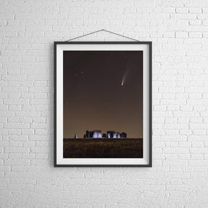 Neowise Comet Over Stonehenge Photo Print: UK Landscape Wall Art