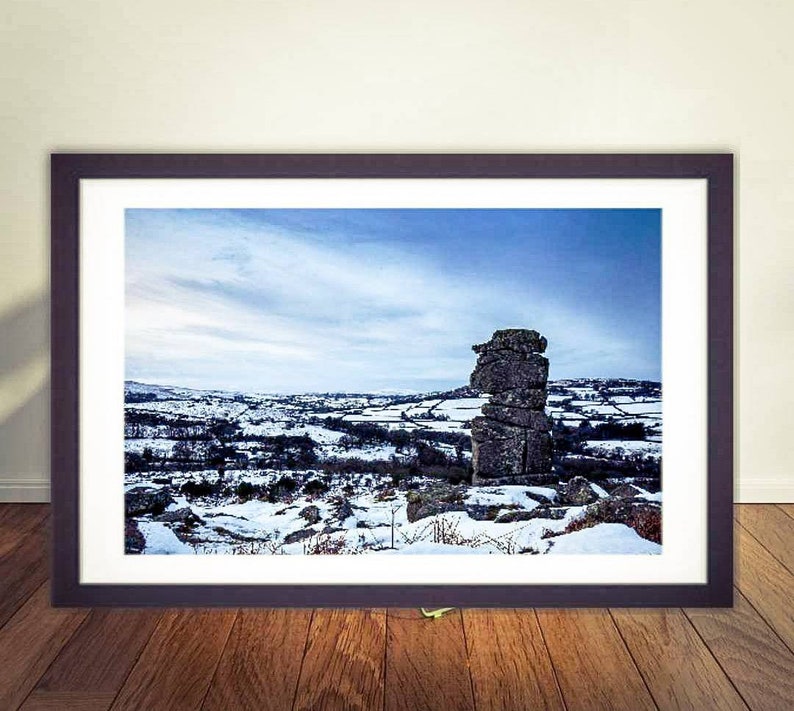 Dartmoor-afdrukken Bowermans Nose Landschapsfotografie en Devon-kunst Woondecoratie Cadeaus Wanddecoratie Kerst Fotocadeaus Natuurfoto's afbeelding 1