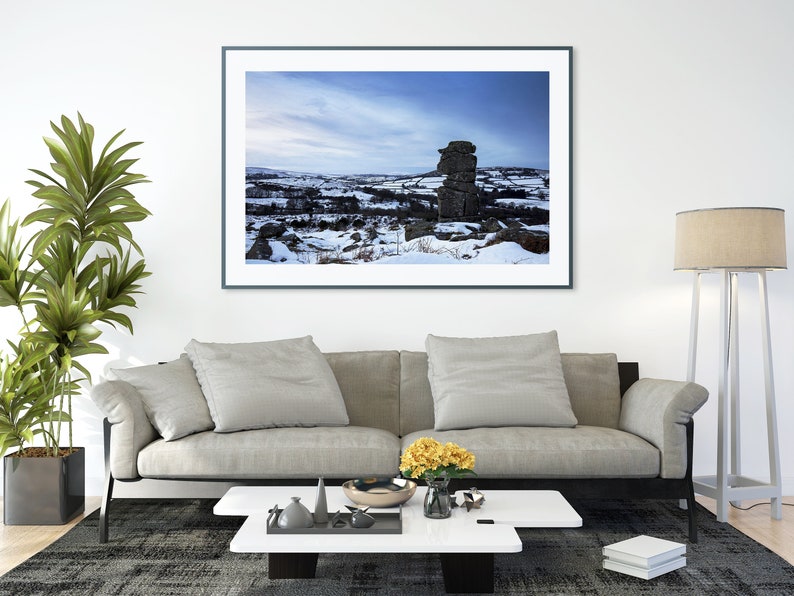 Dartmoor-afdrukken Bowermans Nose Landschapsfotografie en Devon-kunst Woondecoratie Cadeaus Wanddecoratie Kerst Fotocadeaus Natuurfoto's afbeelding 6