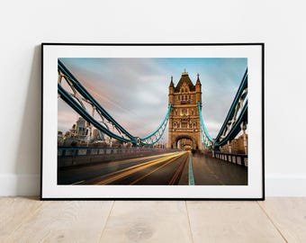 Tower Bridge London Art Print: Thames River Wall Decor