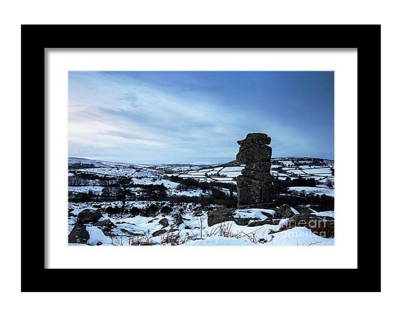 Dartmoor-afdrukken Bowermans Nose Landschapsfotografie en Devon-kunst Woondecoratie Cadeaus Wanddecoratie Kerst Fotocadeaus Natuurfoto's afbeelding 3