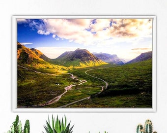 Scottish Prints of Glencoe Valley | Highlands arts and Scottish Pictures  Wall Decor Christmas Photo Gifts Nature Pictures