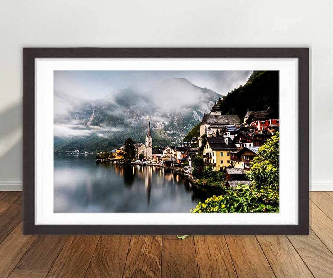 Print / Canvas of Austrias Hallstatt Lake wall art Mountain Etsy