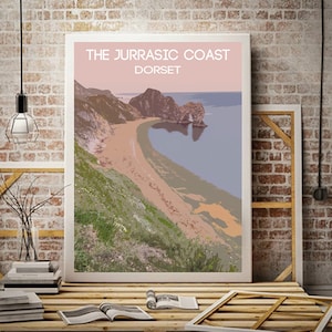 Durdle Door Travel Poster: Dorset Coast Seascape Photography