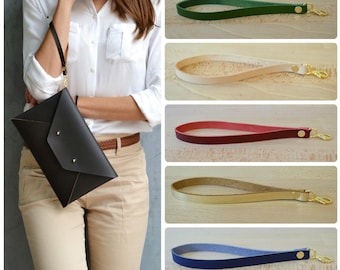 Leather wrist strap / Removable wrist strap / Wrist strap for clutch / Strap for your wristlet / Leather key chain / Christmas gift