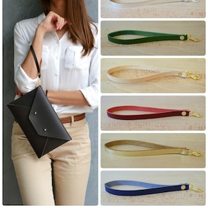 Leather wrist strap / Removable wrist strap / Wrist strap for clutch / Strap for your wristlet / Leather key chain / Christmas gift