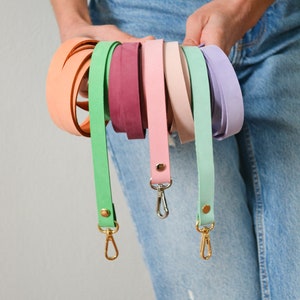 Leather shoulder strap / Removable shoulder strap / Shoulder strap for clutch / Leather crossbody strap / Christmas gift image 8