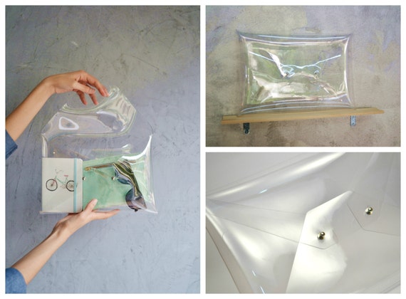 Clear Clutch Bag / Transparent PVC Clutch / Envelope Clutch 