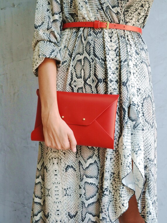 red envelope clutch