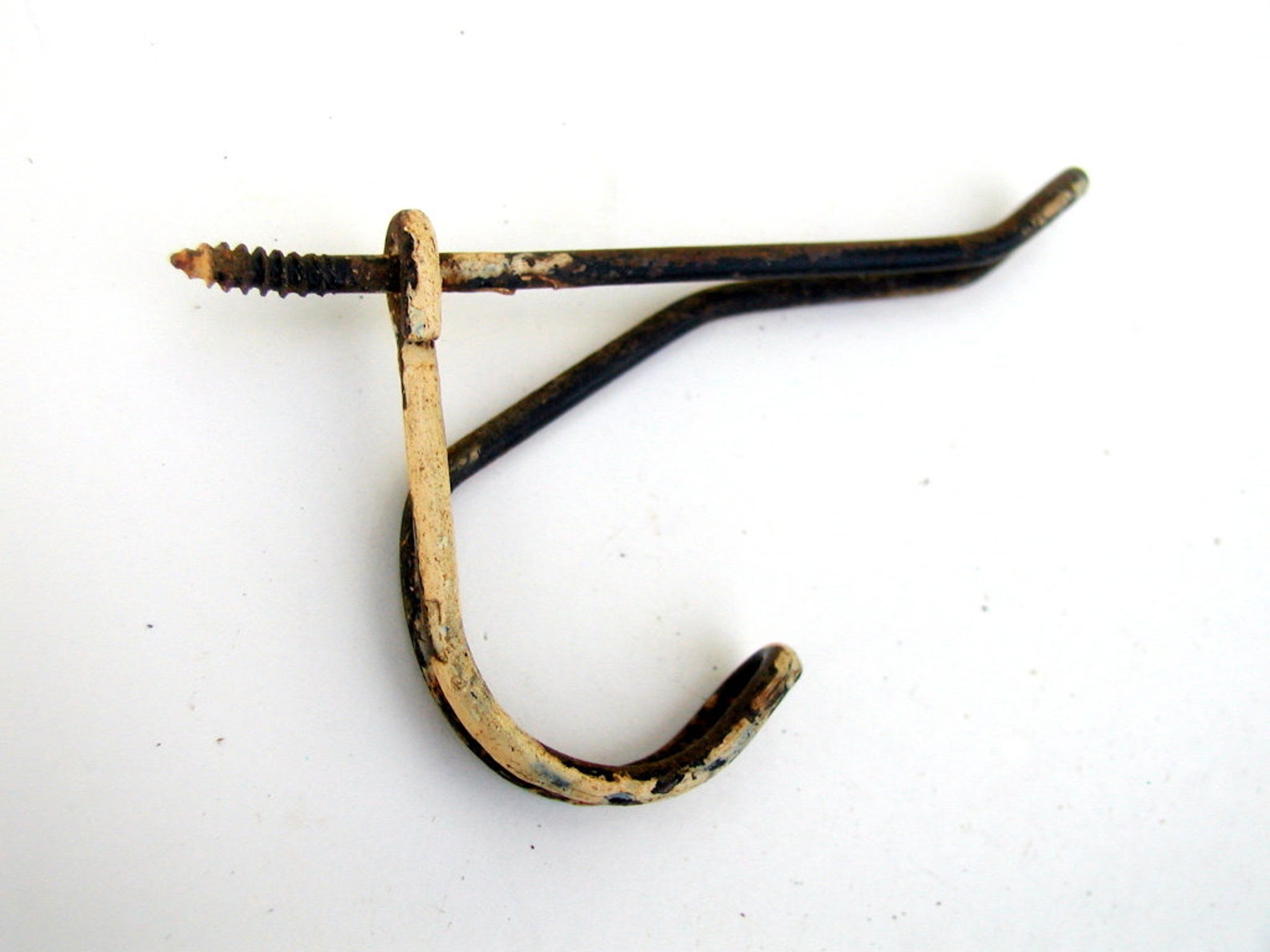 Vintage Bent Wire Coat Hooks Set of 3 Screw in Closet Hangers Etsy