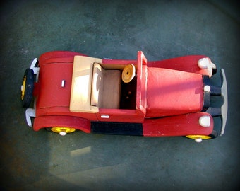 Handcrafted Vintage 1929 FORD Model T Car Wooden Toy Signed 1949 Replica