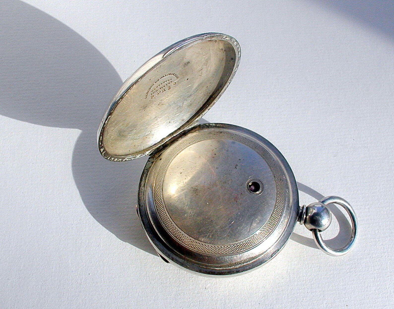 Large Antique Coin Silver Pocket Watch Illinois Watch Co. Open Etsy