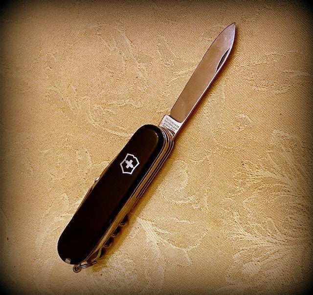 Vintage Swiss Army Explorer Knife in Black Case Victorinox Etsy