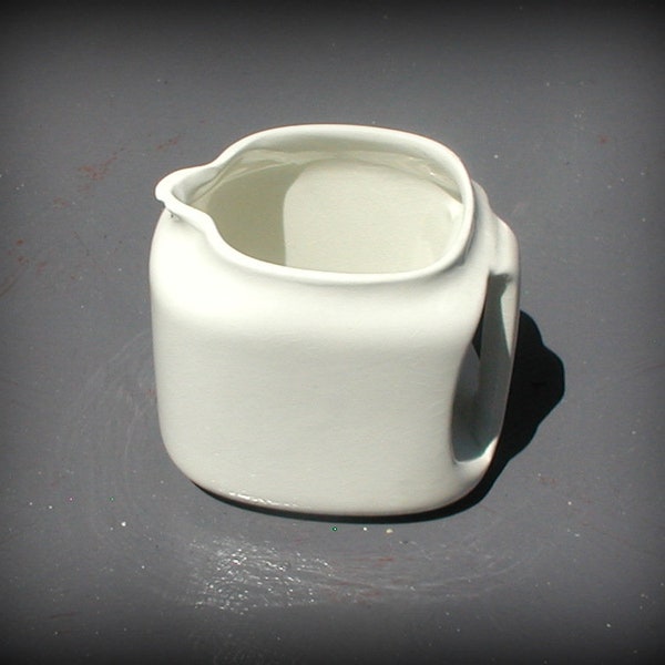 Vintage BOAC England White Creamer Ridgway Pottery British Airways Passenger Tea Service Modernist Cream Pitcher