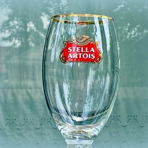 One Large STELLA ARTOIS Beer Goblet Chalice Collectible Brewery Advertising Barware