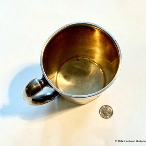 Antique Quadruple Plate Silver Mug James W Tufts Boston Engraved Childs Cup Victorian Drinkware bild 9