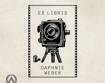 Sello Ex Libris de Photonica, sello de placa de libro personalizado, sello de biblioteca con nombre personalizado, regalo único para amantes de los libros