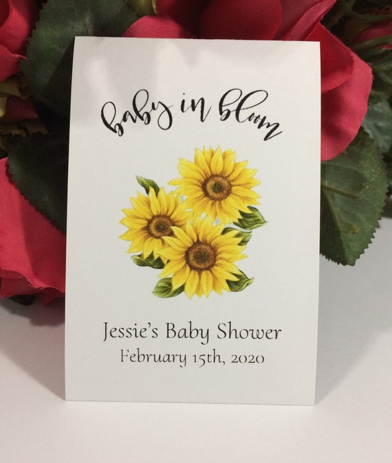 Baby Shower Seed Packet Favors Baby in Bloom Custom Baby Shower