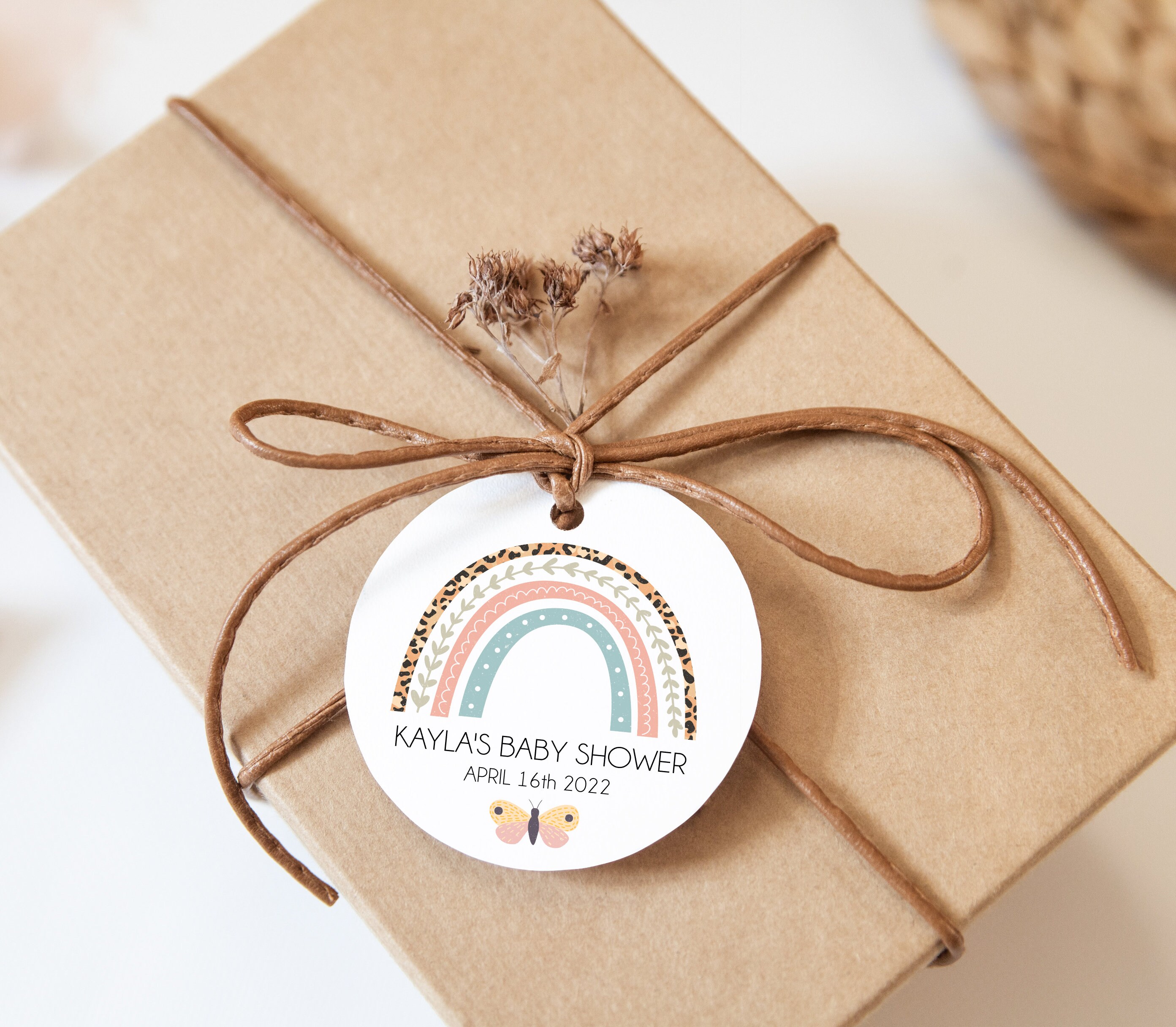 Swag Goodie Bags Baby Party Thank You Gifts Printed Set Of 20 Boho Rainbow  Butterfly Thank You Favor Tags For Baby Shower Favors Stickers, Labels &  Tags Tags Mindtek.it